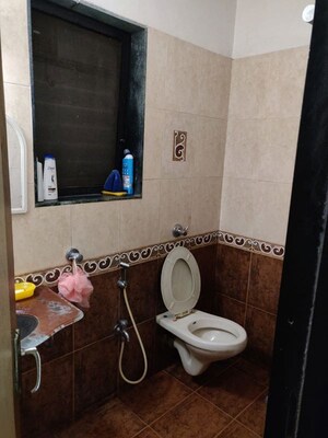 Bathroom in 1 BHK Apartment at Manavsthal Heights, Andheri East – for Rent