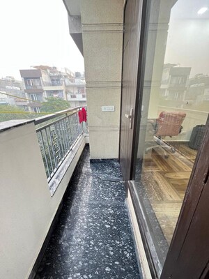 Balcony in 3 BHK Builder Floor at Shivalik Colony – for Rent