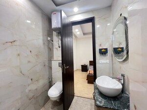Bathroom in 3 BHK Builder Floor at Shivalik Colony – for Rent