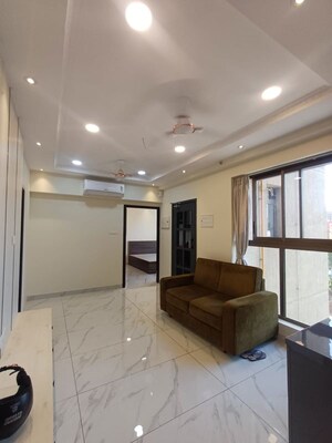Living Room in 1 BHK Apartment at Raymond Realty Phase II, Swastik Garden – for Rent