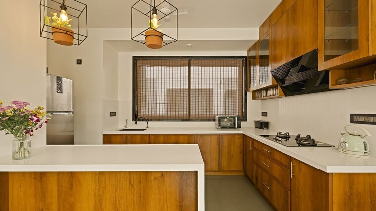 Kitchen, radhey-raaga 4 Bedroom 3756 Sq.Ft. Villa In Kollur Hyderabad 10471566