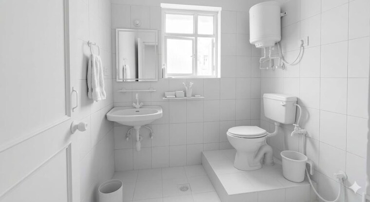 Bathroom, sheikh sarai phase 2 2 Bedroom 700 Sq.Ft. Apartment In Sheikh Sarai Phase 2 Delhi 10471643