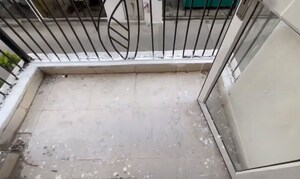 Balcony in 3 BHK Apartment at Prateek Wisteria, Sector 77 – for Rent