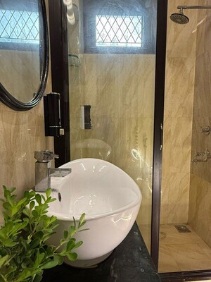 Bathroom in 3 BHK Builder Floor at Chittaranjan Park – for Rent