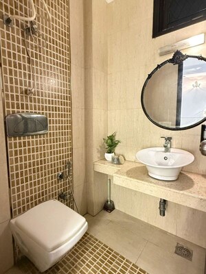 Bathroom in 3 BHK Builder Floor at Chittaranjan Park – for Rent