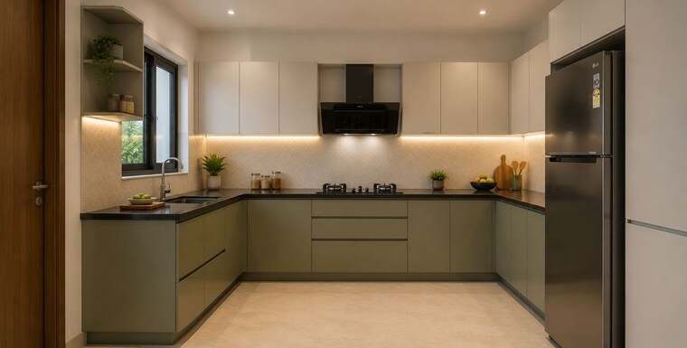 Kitchen, maradu 3 Bedroom 2000 Sq.Ft. Villa In Maradu Kochi 10472585