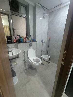 Bathroom in 1 BHK Apartment at Sheth Irene, Malad West – for Rent