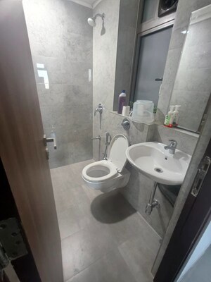Bathroom in 1 BHK Apartment at Sheth Irene, Malad West – for Rent