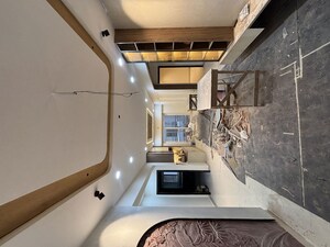 Staircase in 3 BHK Apartment at Praneeth Pranav Solitaire, Bachupally – for Rent