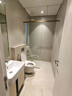 Bathroom in 3 BHK Apartment at Indiabulls Sky Forest, Lower Parel – for Rent
