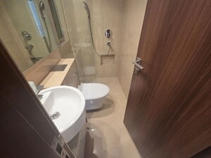 Bathroom in 3 BHK Apartment at Adani Ten BKC, Bandra East – for Rent