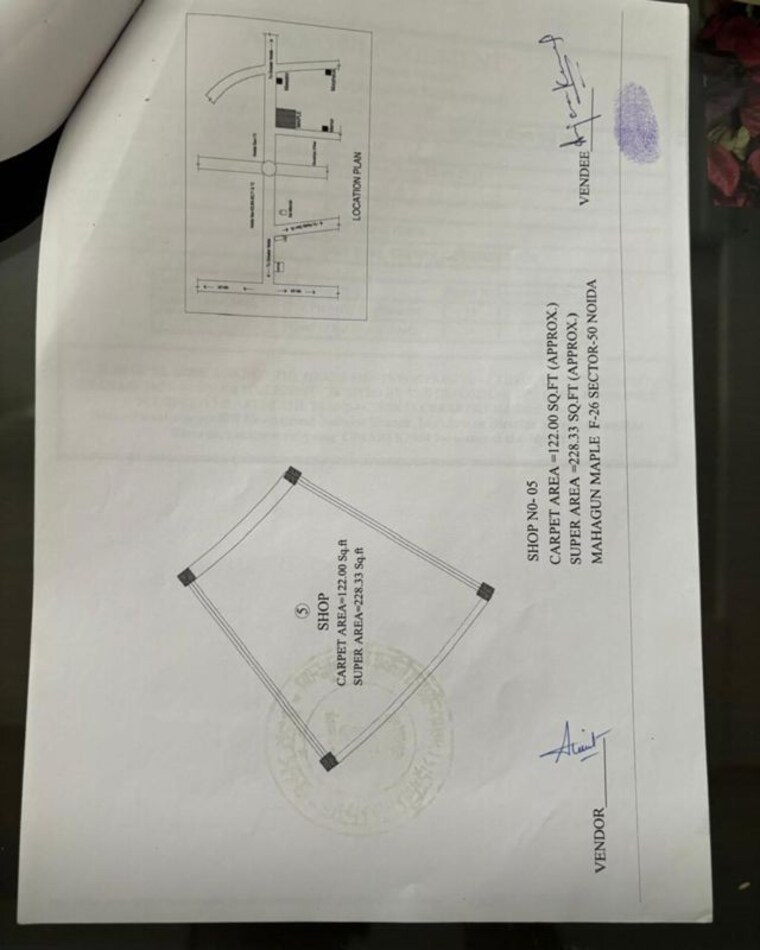 Floor Plan, mahagun-maestro Commercial Shop 122 Sq.Ft. In Sector 50 Noida 10473941