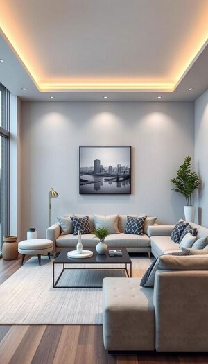 Living Room in 3 BHK Villa at KannadI-I – for Sale