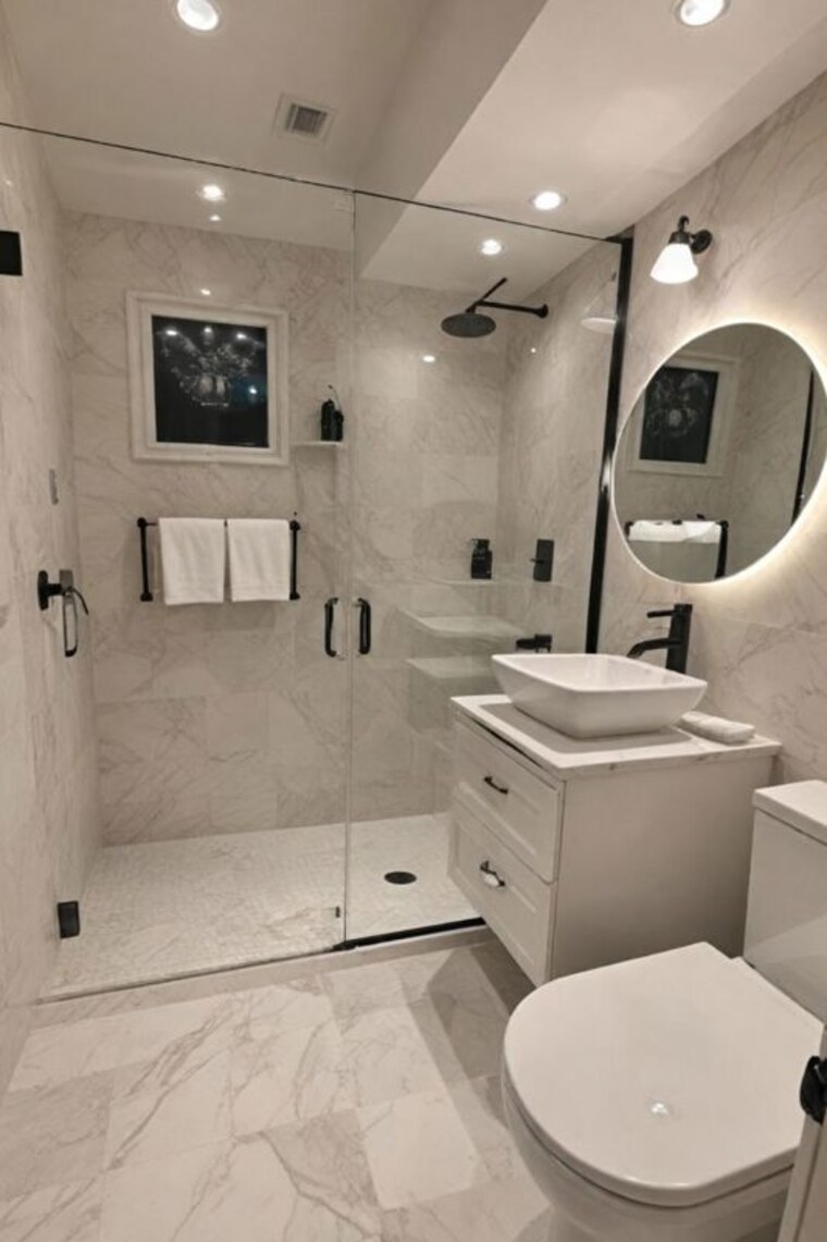 Bathroom, kannadi i 3 Bedroom 1300 Sq.Ft. Villa In KannadI I Palakkad 10474156