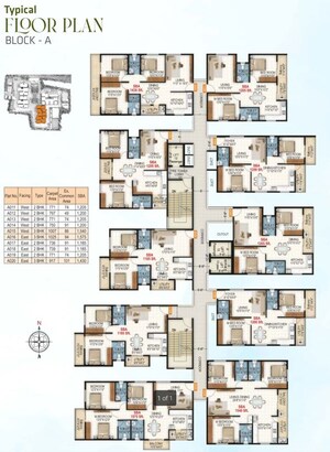 Floor Plan in 3 BHK Apartment at SSVR Niyaara, Varthur – for Sale
