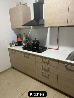 Kitchen in 2 BHK Apartment at Bhartiya City Nikoo Homes II, Thanisandra Main Road – for Rent
