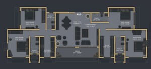 Floor Plan in 4 BHK Apartment at Embassy Marquis Residences, Malad West – for Sale