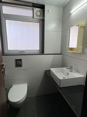 Bathroom in 3 BHK Apartment at Rathi Yashodhan Elite, Aundh – for Rent