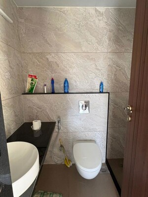 Bathroom in 3 BHK Apartment at Rathi Yashodhan Elite, Aundh – for Rent