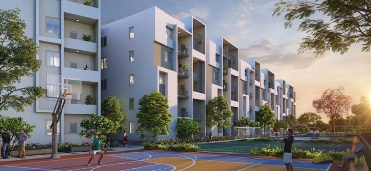 Exterior View, navanaami-courtyard-of-life 2.5 Bedroom 1381 Sq.Ft. Apartment In Kodathi Bangalore 10475190