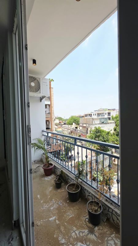 Balcony in 4 BHK Builder Floor at Freedom Fighters Enclave – for Sale