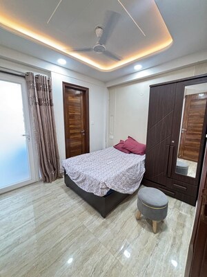Bedroom in 2 BHK Builder Floor at Palm Residency Chhatarpur, Chattarpur – for Rent