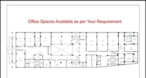 Floor Plan in  Office Space at Gs Road – for Rent