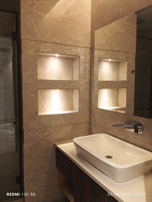 Bathroom in 3 BHK Builder Floor at Sushant Lok Iii – for Rent