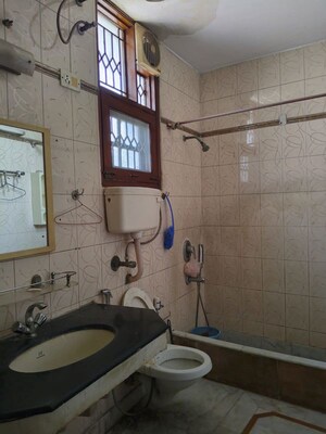 Bathroom in 3 BHK Builder Floor at Malviya Nagar – for Rent