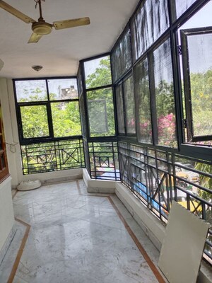 Balcony in 3 BHK Builder Floor at Malviya Nagar – for Rent