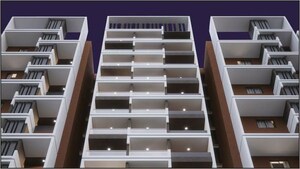 Staircase in 3 BHK Apartment at Vasavi Sreenivasam, Serilingampally – for Sale