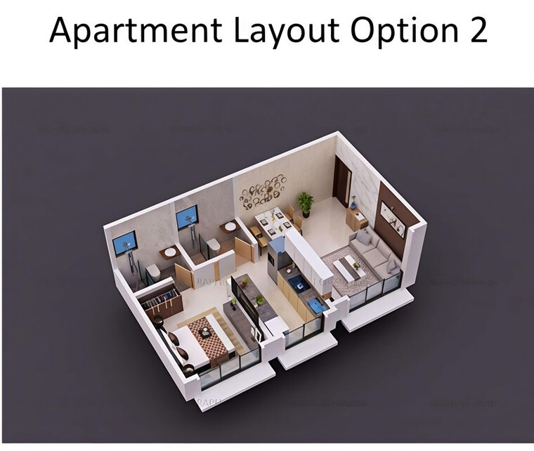 Floor Plan, panchvati-apartments-dahisar 2 Bedroom 550 Sq.Ft. Apartment In Dahisar East Mumbai 10476661