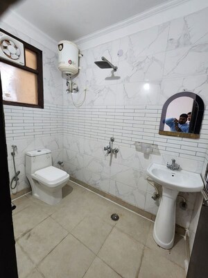 Bathroom in 1 BHK Builder Floor at Rajpur – for Rent