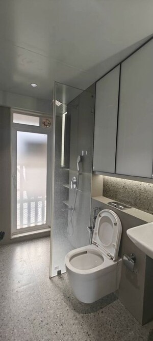 Bathroom in 3 BHK Apartment at Arihant CHS Khar West, Khar West – for Rent