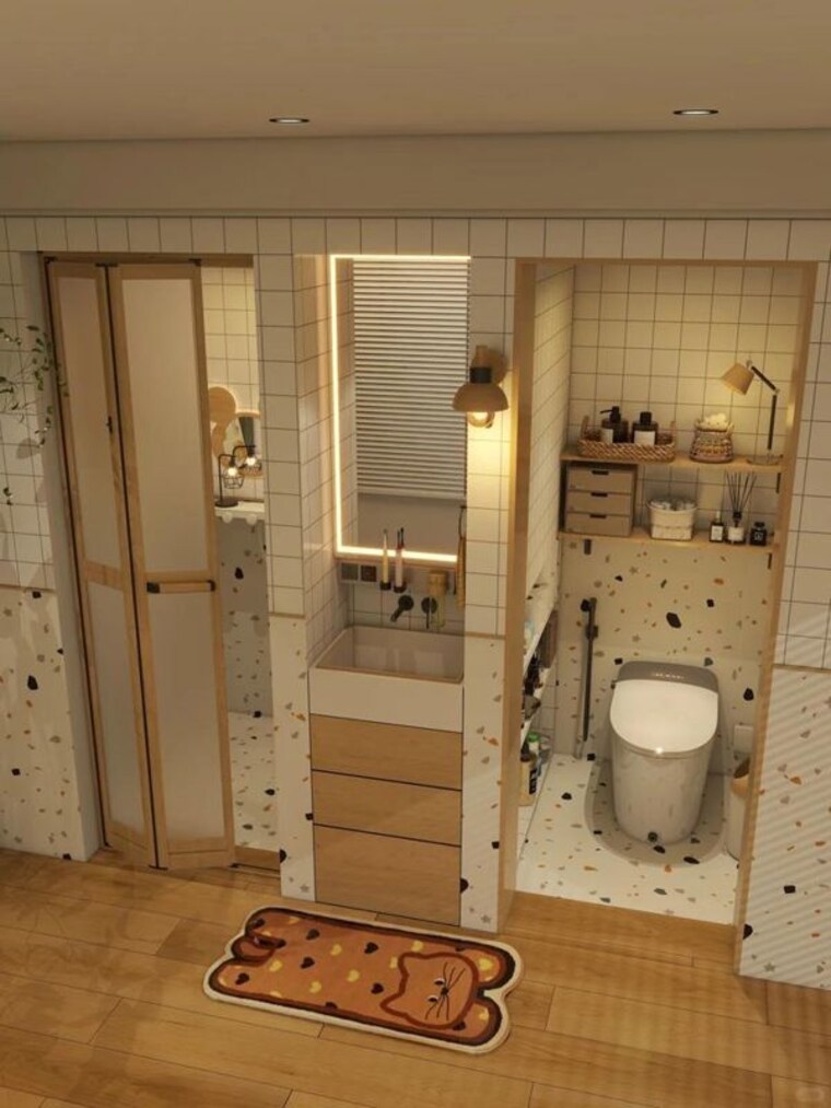 Bathroom, anand niketan 4 Bedroom 400 Sq.Yd. Builder Floor In Anand Niketan Delhi 10477283