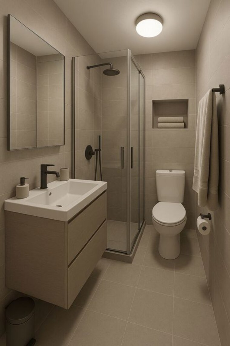 Bathroom, anand niketan 3 Bedroom 400 Sq.Yd. Builder Floor In Anand Niketan Delhi 10477311