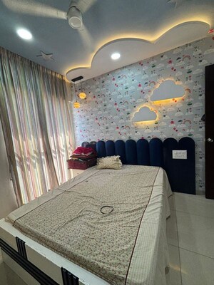 Bedroom in 2 BHK Apartment at Shapoorji Pallonji Joyville Hinjewadi, Hinjewadi – for Rent