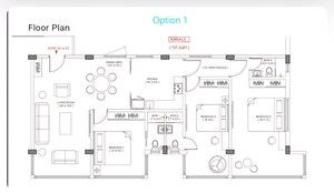 Floor Plan in 3 BHK Apartment at Sandesh Nagar – for Sale