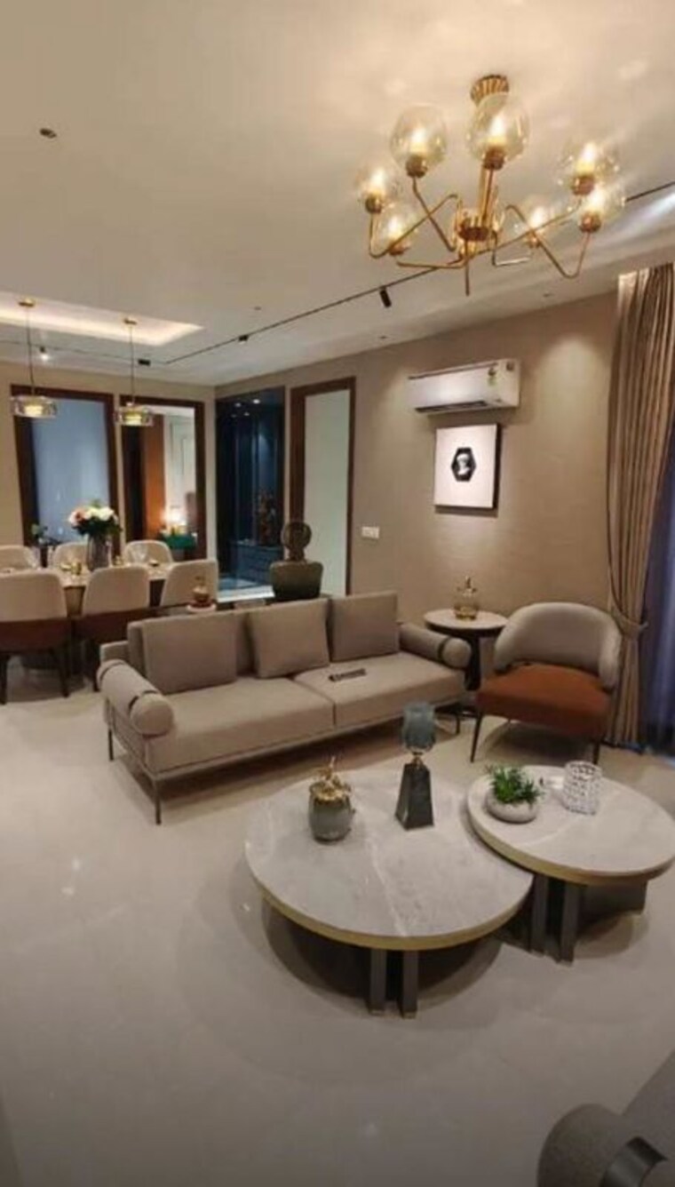 Living Room, skyline-elevate 3 Bedroom 2200 Sq.Ft. Apartment In Ramgarh Bhudda Zirakpur 10477465