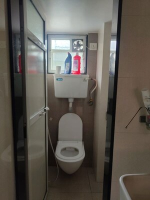 Bathroom in 1 BHK Apartment at Ek Siddhi CHS Kolbad Road, Khopat – for Sale