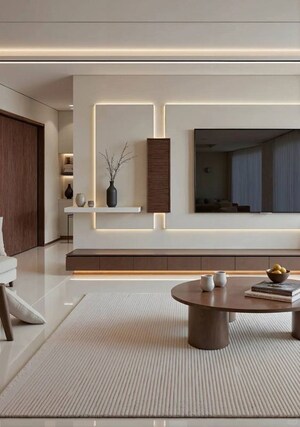 Living Room in 3 BHK Builder Floor at Defence Colony – for Rent