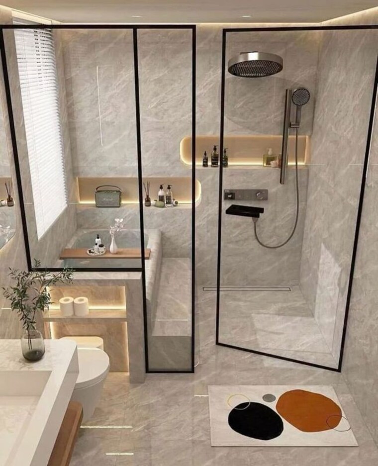 Bathroom, defence colony 3 Bedroom 217 Sq.Yd. Builder Floor In Defence Colony Delhi 10477699