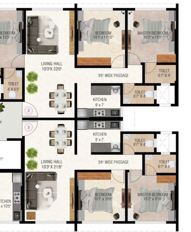 Floor Plan, prathamesh-alfa-chs 2 Bedroom 635 Sq.Ft. Apartment In Azad Nagar Mumbai 10462897