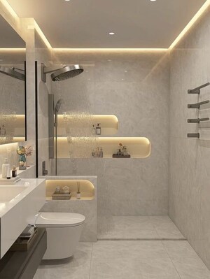 Bathroom in 3 BHK Builder Floor at Defence Colony – for Rent