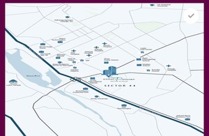 3 BHK Apartment – Map Location View at Godrej Riverine, Sector 44 - for Sale