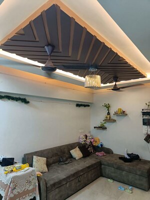Living Room in 1 BHK Apartment at Rizvi Cedar, Malad East – for Rent