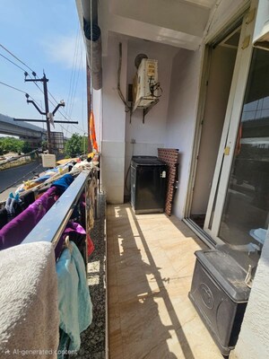 Balcony in 2 BHK Builder Floor at Jaipurias Sunrise Greens, Ahinsa Khand 1 – for Rent