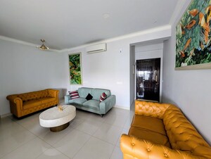 Living Room in 3.5 BHK Builder Floor at Central Park Flower Valley Aqua Front Towers, Sohna Sector 33 – for Rent