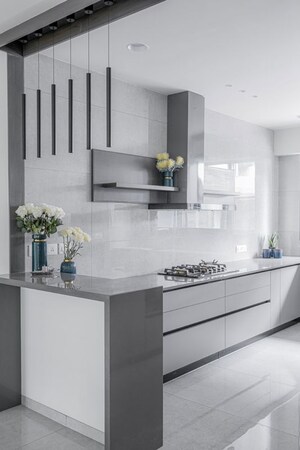 Kitchen in 3 BHK Apartment at Sherwoods 96, Sevasi – for Sale