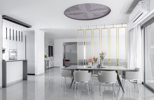 Dining Room in 3 BHK Apartment at Sherwoods 96, Sevasi – for Sale
